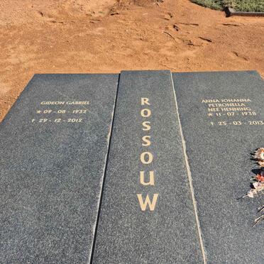 ROSSOUW Gideon Gabriel 1932-2012 & Anna Johanna Petronella HENNING 1938-2013