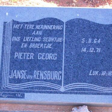 RENSBURG Pieter Georg, Janse van 1964-1971