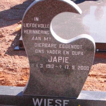 WIESE Japie 1912-2000