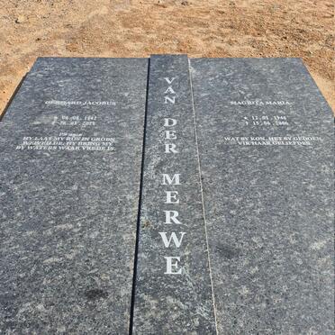 MERWE Gerhard Jacobus, van der 1942-2025 & Magrita Maria 1946-2006