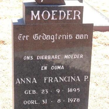 BERGH Anna Francina P. 1895-1978