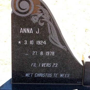 NIEKERK Anna J., van 1924-1978