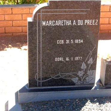 PREEZ Margaretha A., du 1894-1977