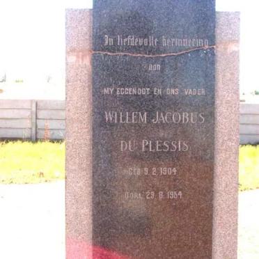 PLESSIS Willem Jacobus, du 1904-1954