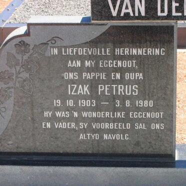 WESTHUIZEN Izak Petrus, van der 1903-1980
