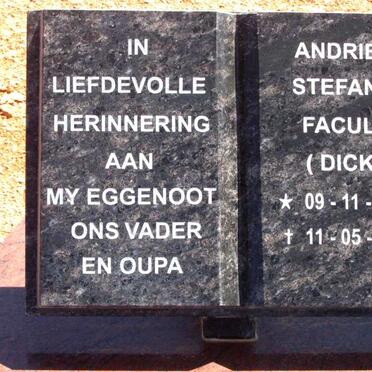 ZYL Andries Stefanus Faculin, van 1926-1999