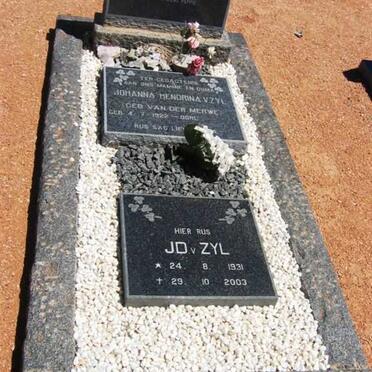 ZYL J.D., v. 1931-2003 :: V. ZYL Johanna Hendrina nee VAN DER MERWE 1922-
