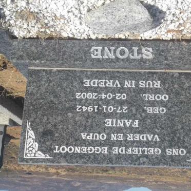 STONE Fanie 1942-2002