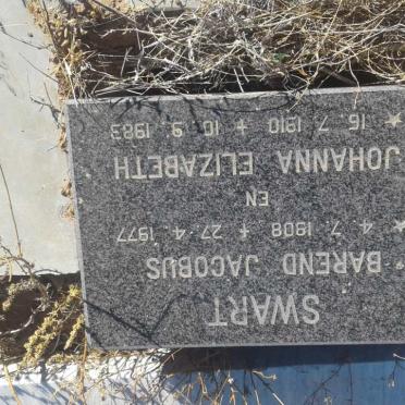 SWART Barend Jacobus 1908-1977 &amp; Johanna Elizabeth 1910-1983