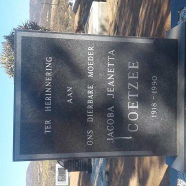 COETZEE Jacoba Jeanetta 1918-1990