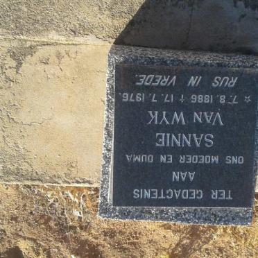 WYK Sannie, van 1886-1976