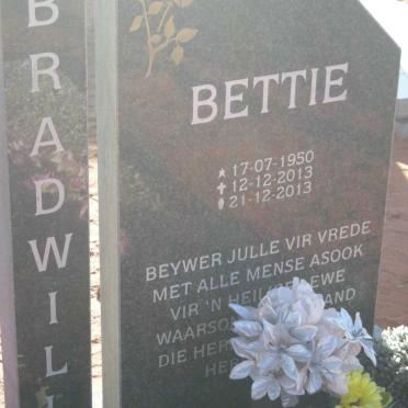 BRADWILL Bettie 1950-2013