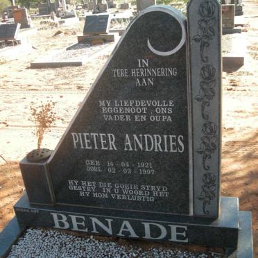 BENADE Pieter Andries 1921-1997
