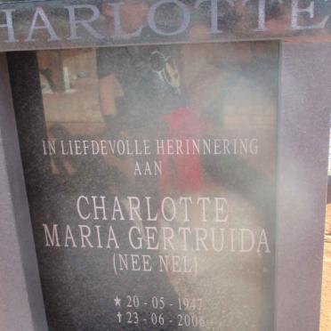 BOSHOFF Charlotte Maria Gertruida nee NEL 1947-2006
