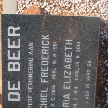BEER Machiel Frederick, de 1904-1981 &amp; Maria Elizabeth 1914-2001