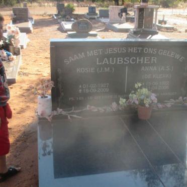 LAUBSCHER J.M. 1927-2009 &amp; A.S. DE KLERK 1922-2006