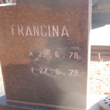 LINDE Francina, van der 1978-1978