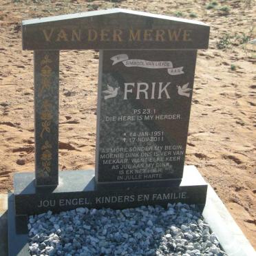 MERWE Frik, van der 1951-2011