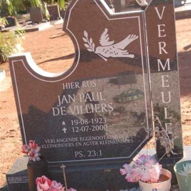 VERMEULEN Jan Paul de Villiers 1923-2000