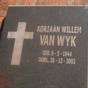 WYK Adriaan Willem, van 1944-2003