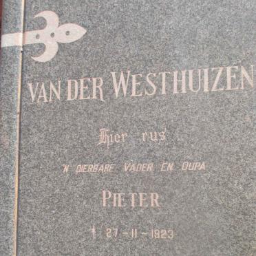WESTHUIZEN Pieter, van der 1923-