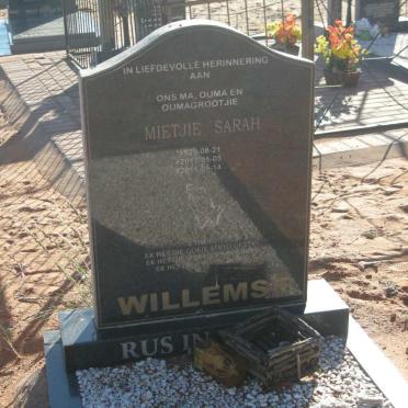 WILLEMSE Mietjie Sarah 1929-2011