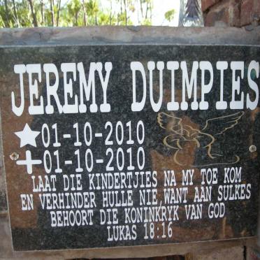 DUIMPIES Jeremy 2010-2010