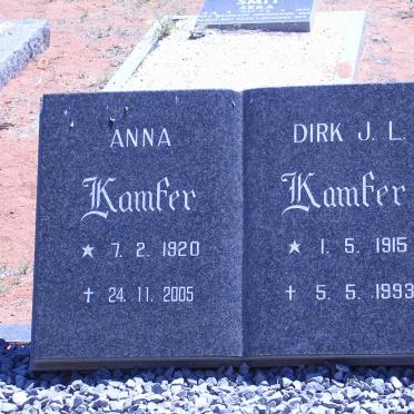 KAMFER Dirk J. L. 1920-2005 &amp;  Anna 1915-1993