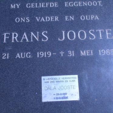 JOOSTE Frans 1919-1983 &amp; Dala 1919-2004