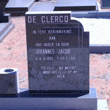 CLERCQ Johannes Jacob, de 1885-1981