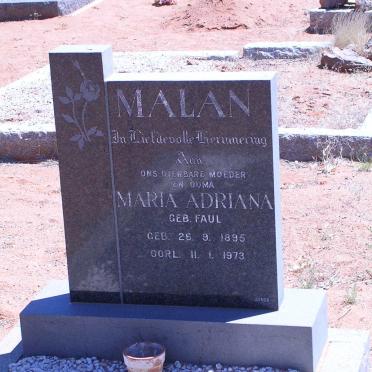 MALAN Maria Adriana geb. FAUL 1895-1973