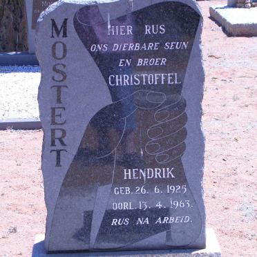 MOSTERT Christoffel Hendrik 1925-1963