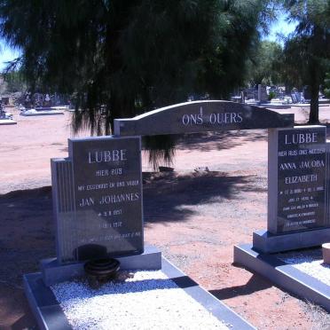 LUBBE Jan Johannes &amp; Anna Jacoba Elizabeth