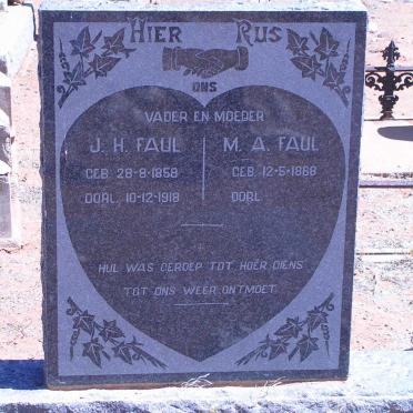 FAUL J.H.1858-1918 &amp; M.A.1868-