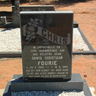 FOURIE Dawid Christiaan 1960-1982