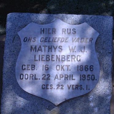 LIEBENBERG Mathys W.J. 1866-1950
