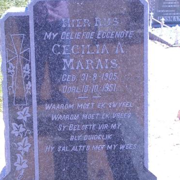 MARAIS Cecilia A. 1905-1951