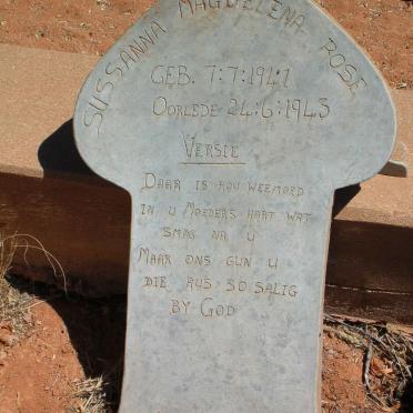 ROSE Sussanna Magdelena 1941-1943