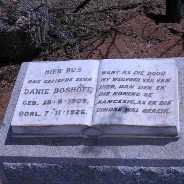 BOSHOFF Danie 1909-1926