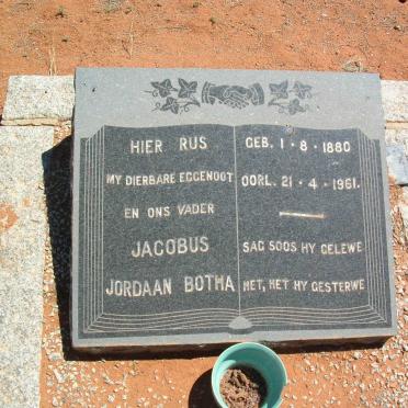 BOTHA Jacobus Jordaan 1880-1961