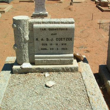 COETZEE R.A.S.J. 1875-1953