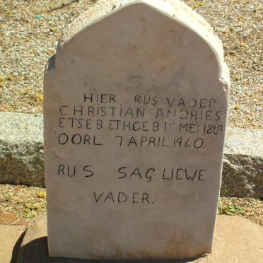 ETSEBETH Christian Andries 1869-1960