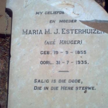 ESTERHUIZEN Maria M.J. nee KRUGER 1855-1935
