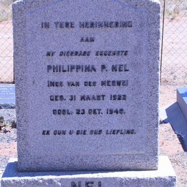 NEL Philippina P. geb. VAN DER MERWE 1923-1948
