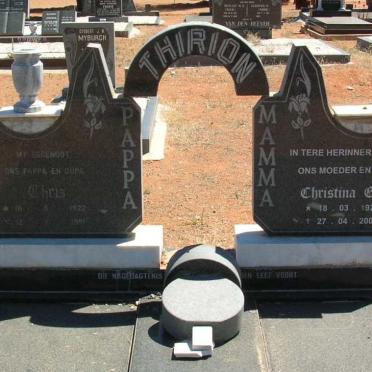THIRION Chris 1922-1991 &amp; Christina Elsie 1923-2001