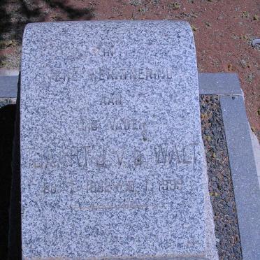 WALT Tjaart J., v.d. 1862-1939