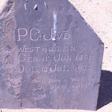 WESTHUIZEN P.G.J., v.d. 1851-1932