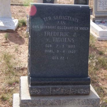 TIDDENS Frederik J.,van 1889-1950