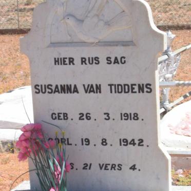 TIDDENS Susanna, van 1918-1942