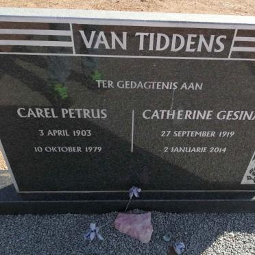 TIDDENS Carel Petrus, van 1903-1979 &amp; Catherine Gesina 1919-2014